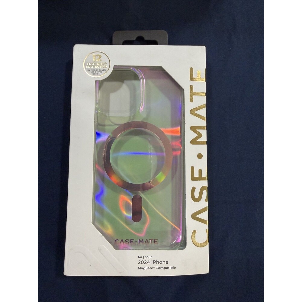 NWT case-mate Iridescent Holographic MagSafe iPhone 16 Case - soap bubble 🫧